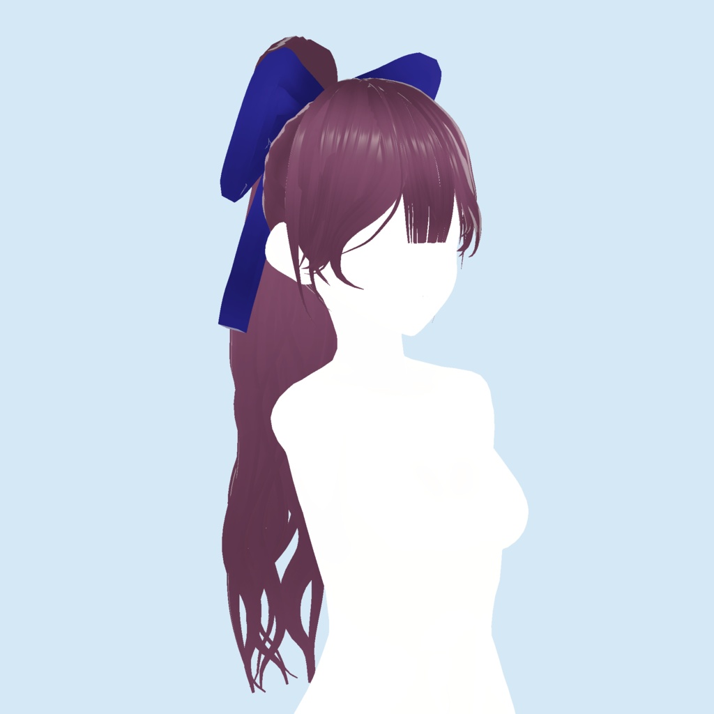 【Vroid】ribbon ponytail リボン·ポニー·テール