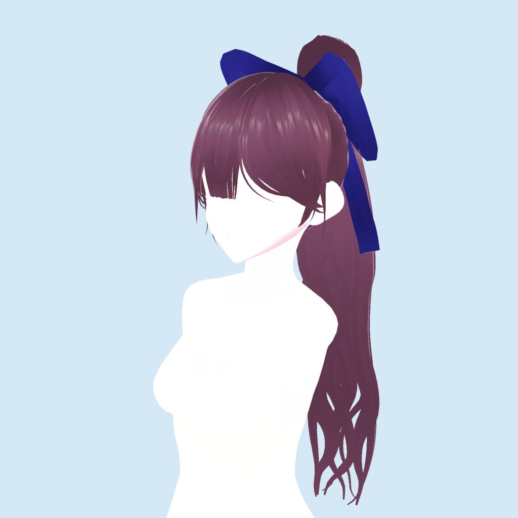 【Vroid】ribbon ponytail リボン·ポニー·テール