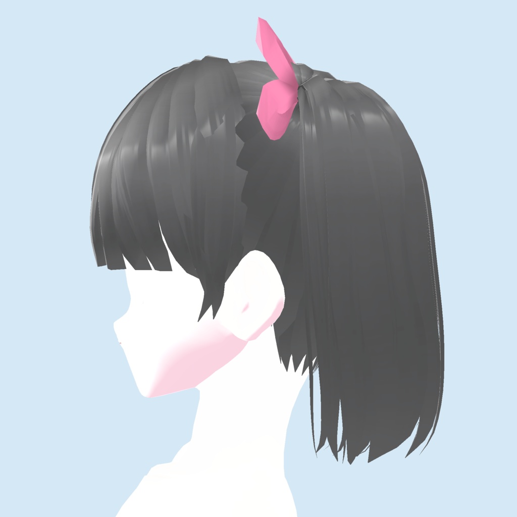 【Vroid】short pigtails 短いツインテール