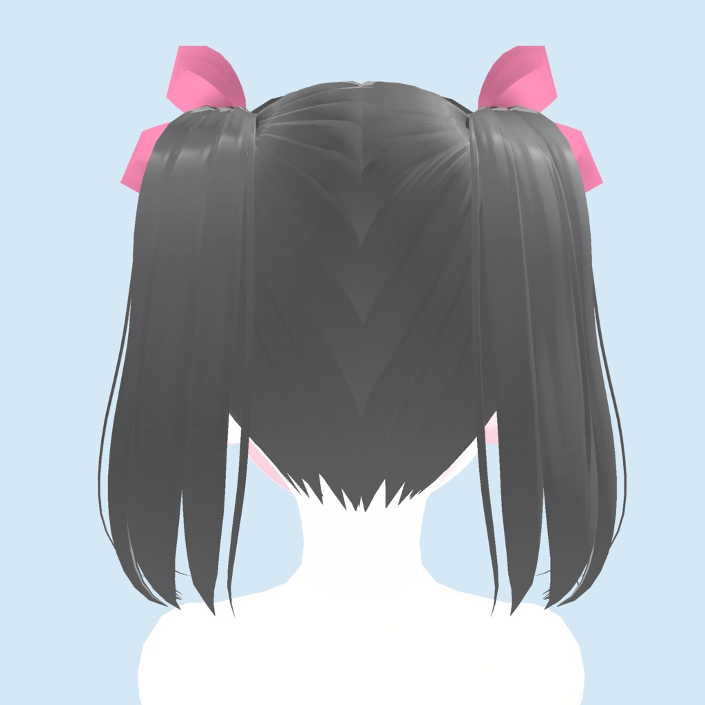 【Vroid】short pigtails 短いツインテール