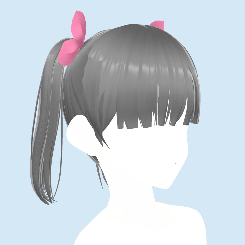 【Vroid】short pigtails 短いツインテール
