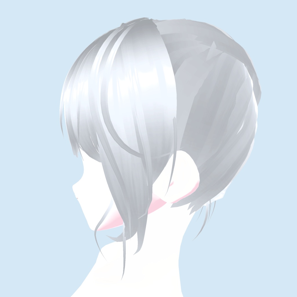 【Vroid】Low bun hair 大雑把に束ねた髪