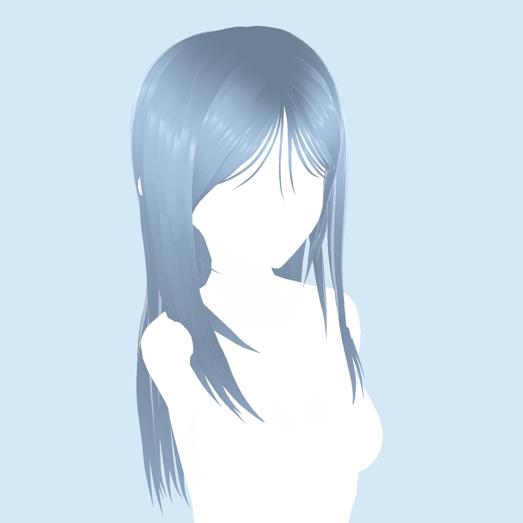 【Vroid】Straight hair ストレートヘア