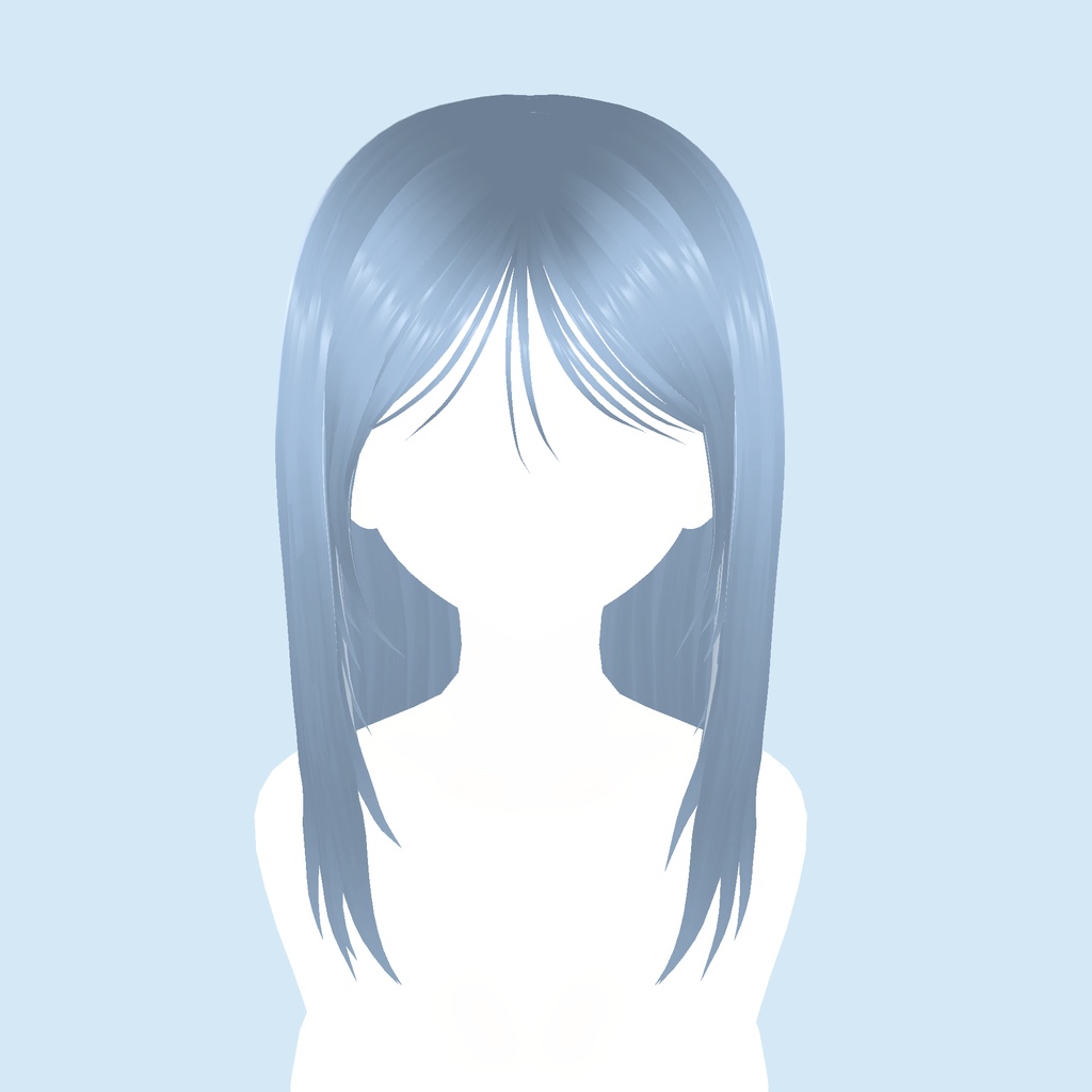 【Vroid】Straight hair ストレートヘア