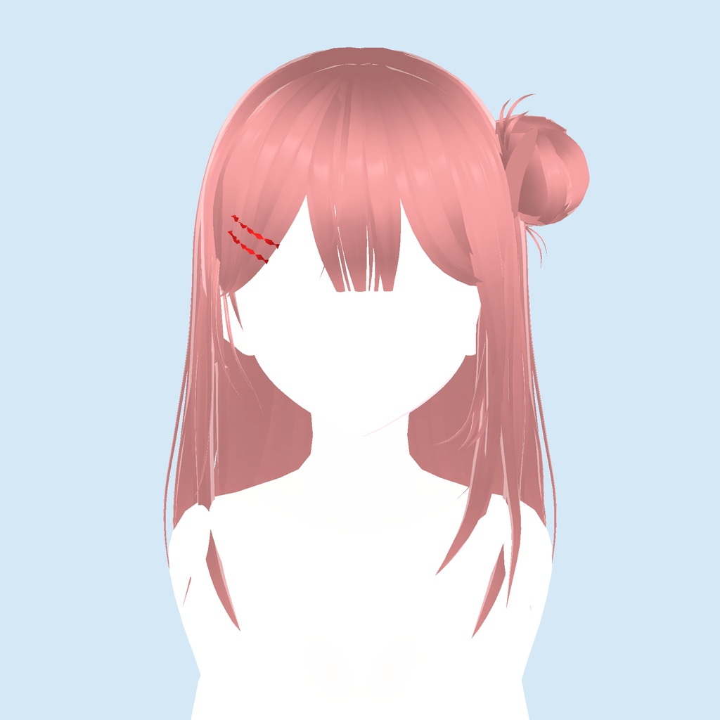 【Vroid】Cute bun hair 可愛いおまんじゅうヘアスタイル