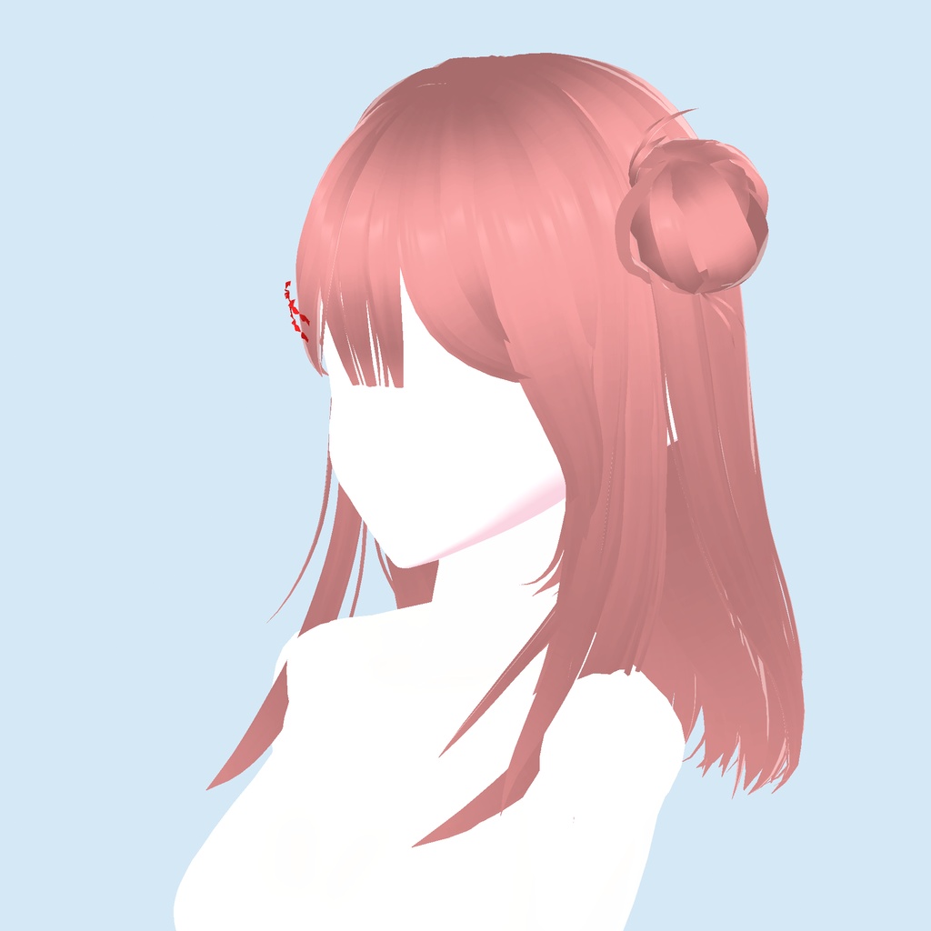 【Vroid】Cute bun hair 可愛いおまんじゅうヘアスタイル