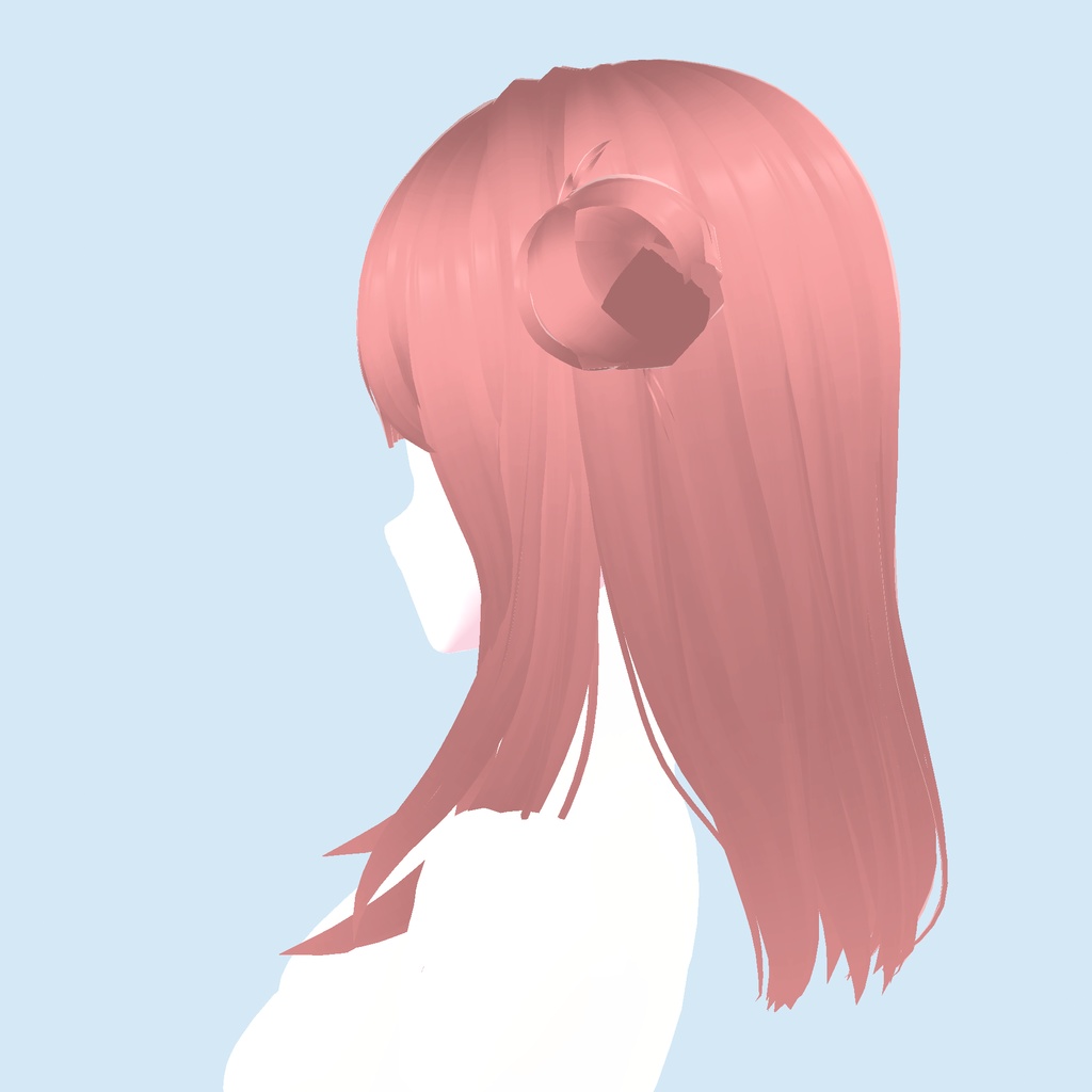 【Vroid】Cute bun hair 可愛いおまんじゅうヘアスタイル