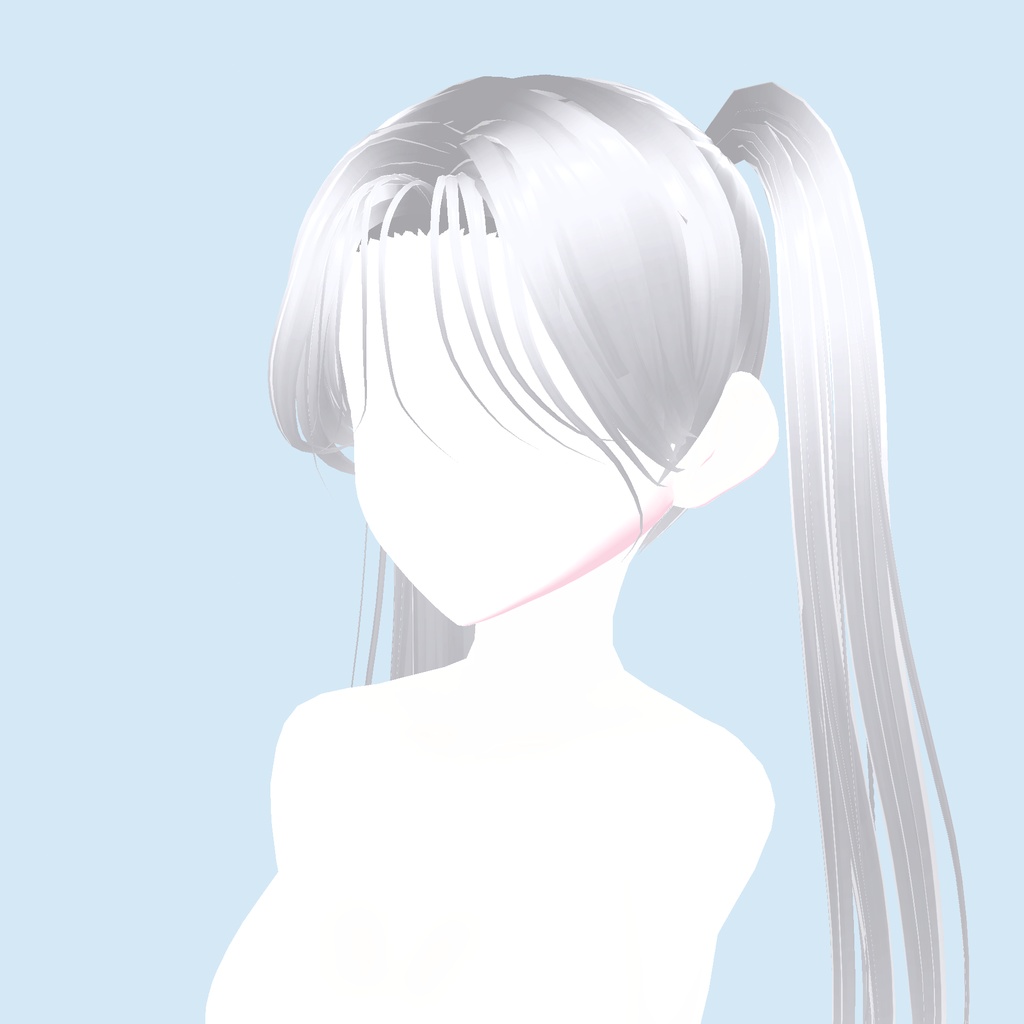 【Vroid】Cool pigtail hairstyle 涼しいツインテールのヘアスタイル