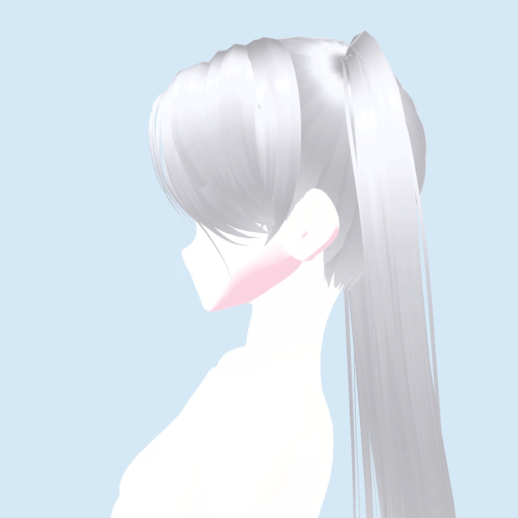 【Vroid】Cool pigtail hairstyle 涼しいツインテールのヘアスタイル