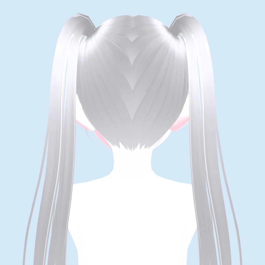 【Vroid】Cool pigtail hairstyle 涼しいツインテールのヘアスタイル