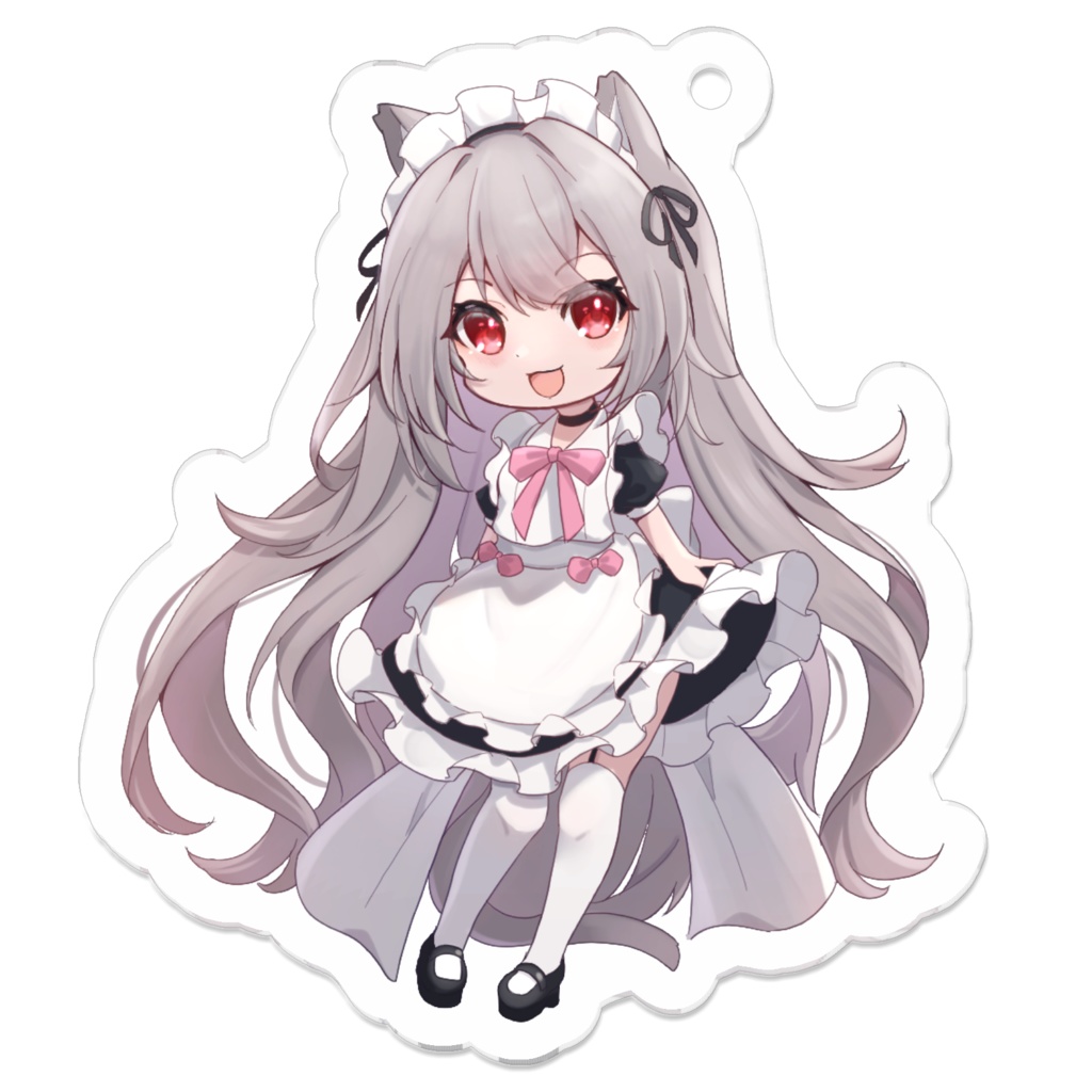 アクリルキーホルダー メイドねこ