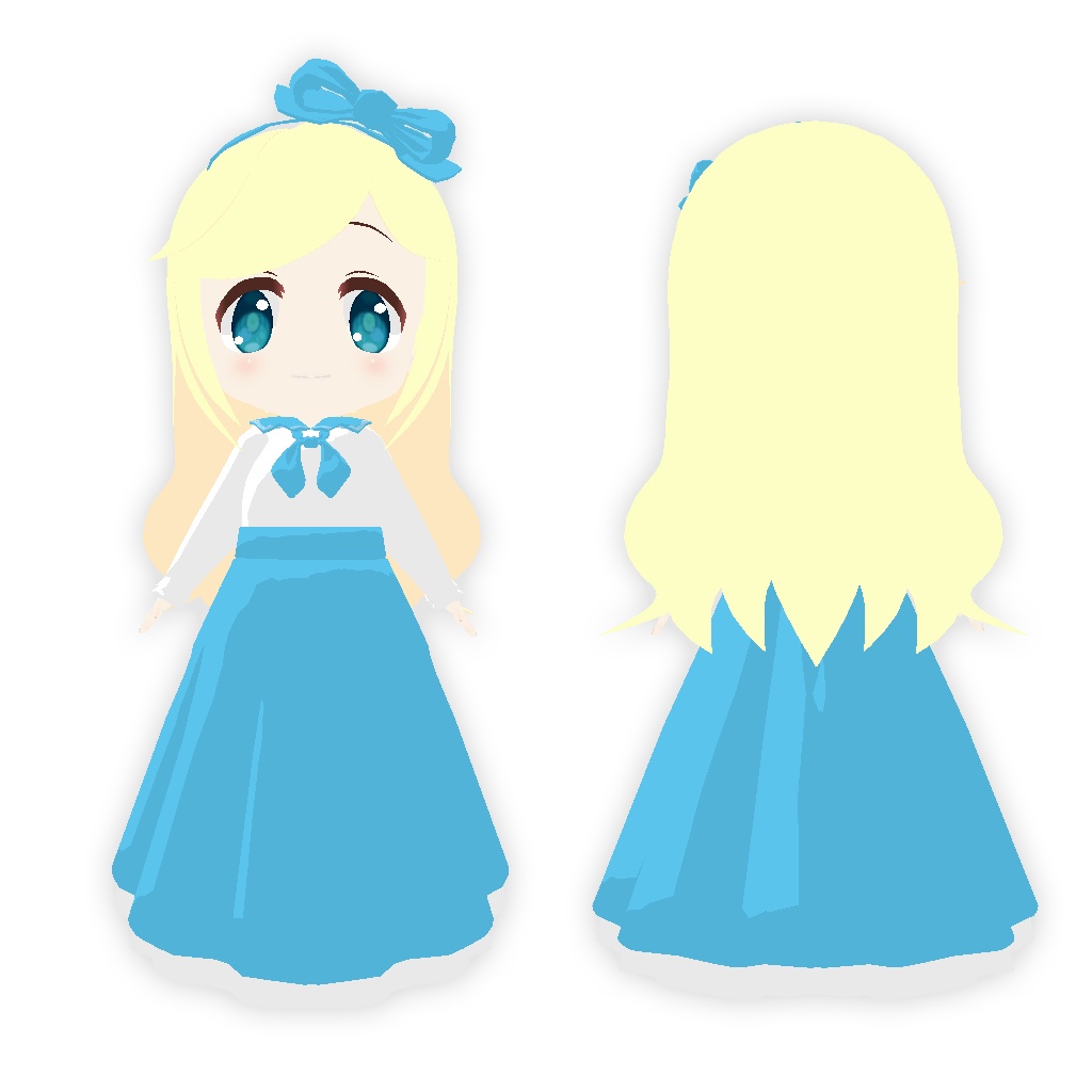 【無料】オリジナル3Dモデル「3頭身ちゃん」