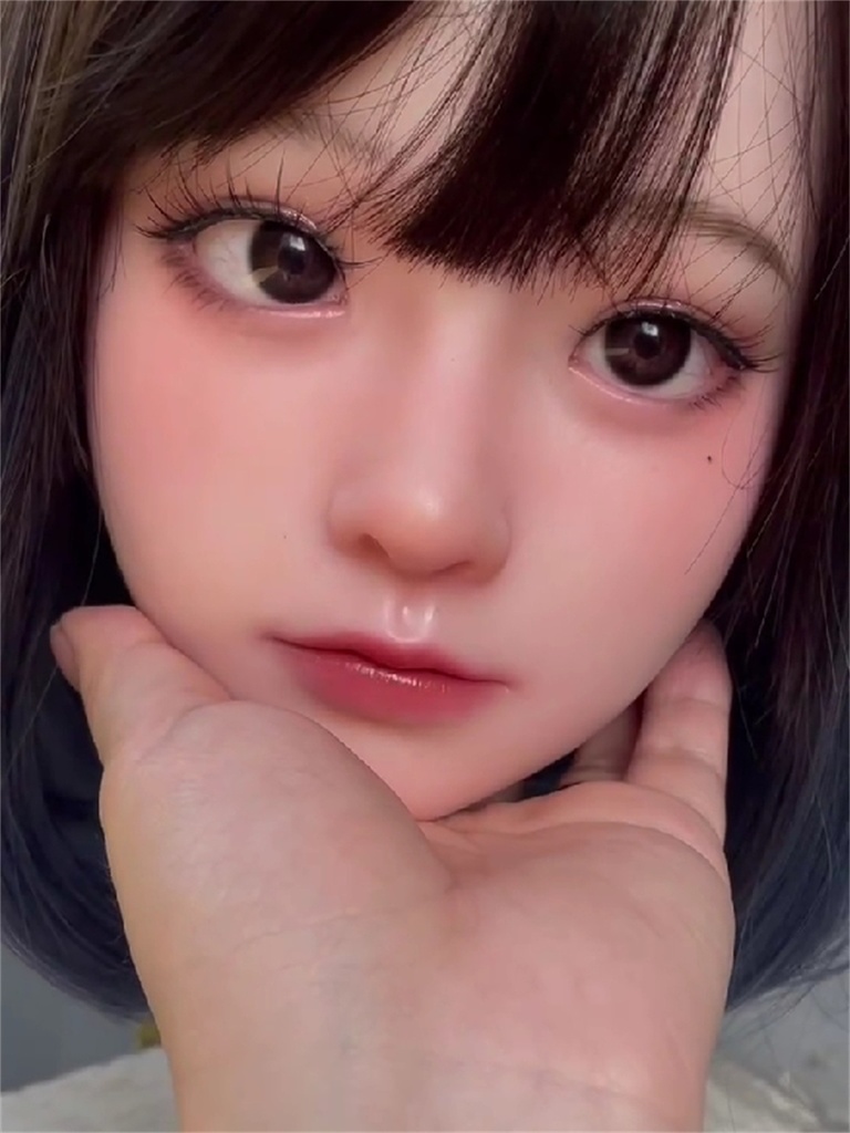 ヘッド単品 軟質シリコン 「ホワイトラビットA20」 口可動 リアルドール 等身大ドール 職人メイクタイプ1 M16ボルト 130CM~145CMボディーにお勧め