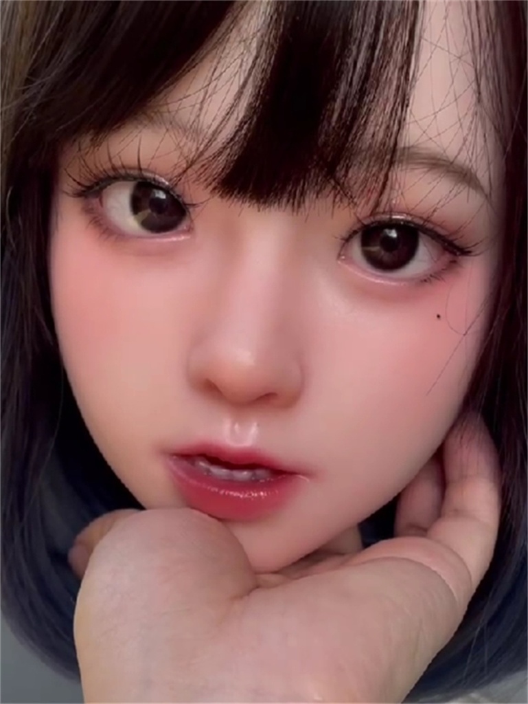 ヘッド単品 軟質シリコン 「ホワイトラビットA20」 口可動 リアルドール 等身大ドール 職人メイクタイプ1 M16ボルト 130CM~145CMボディーにお勧め