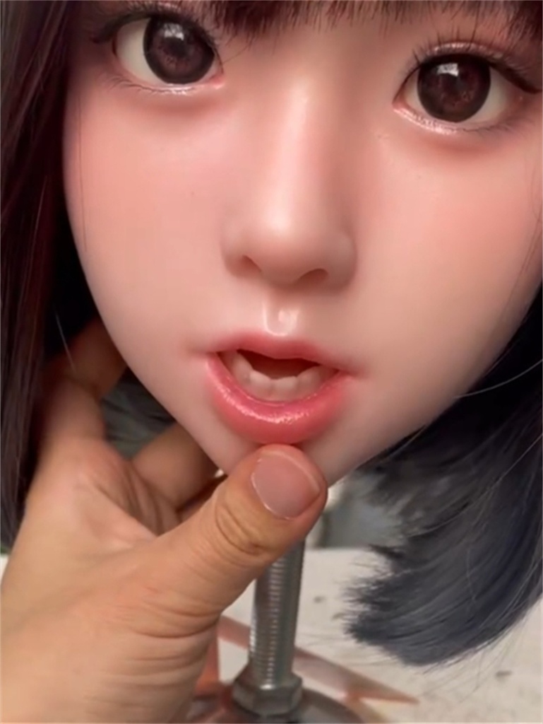 ヘッド単品 軟質シリコン 「ホワイトラビットA20」 口可動 リアルドール 等身大ドール 職人メイクタイプ1 M16ボルト 130CM~145CMボディーにお勧め