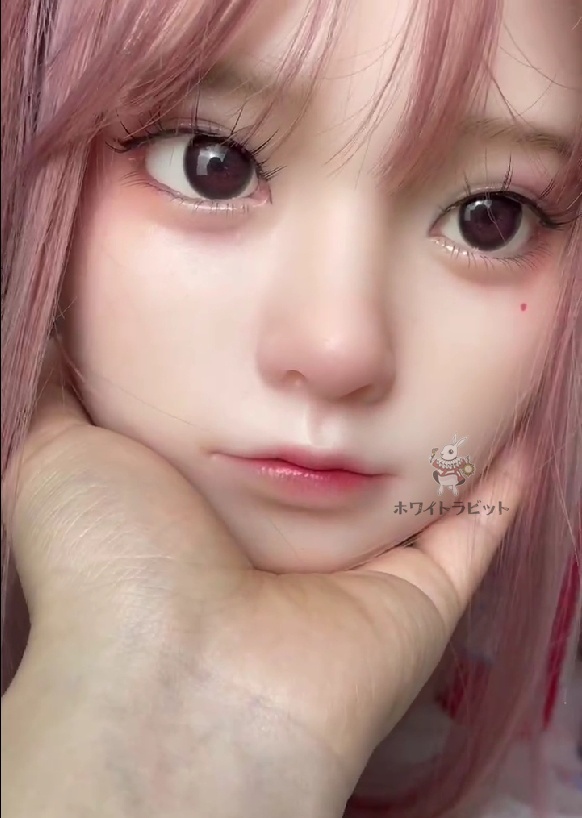 ヘッド単品 軟質シリコン 「ホワイトラビットA20」 口可動 リアルドール 等身大ドール 職人メイクタイプ2