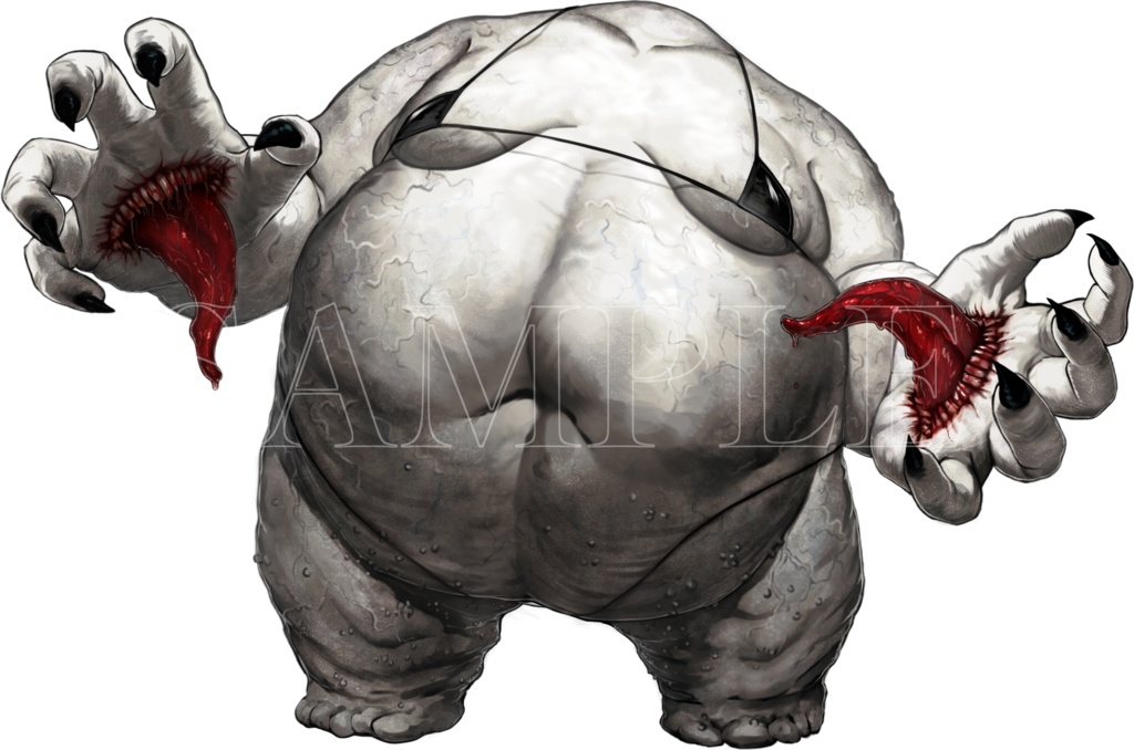 【クトゥルフ神話生物素材】イゴーロナク(健全な乳首・マイクロビキニ差分あり)