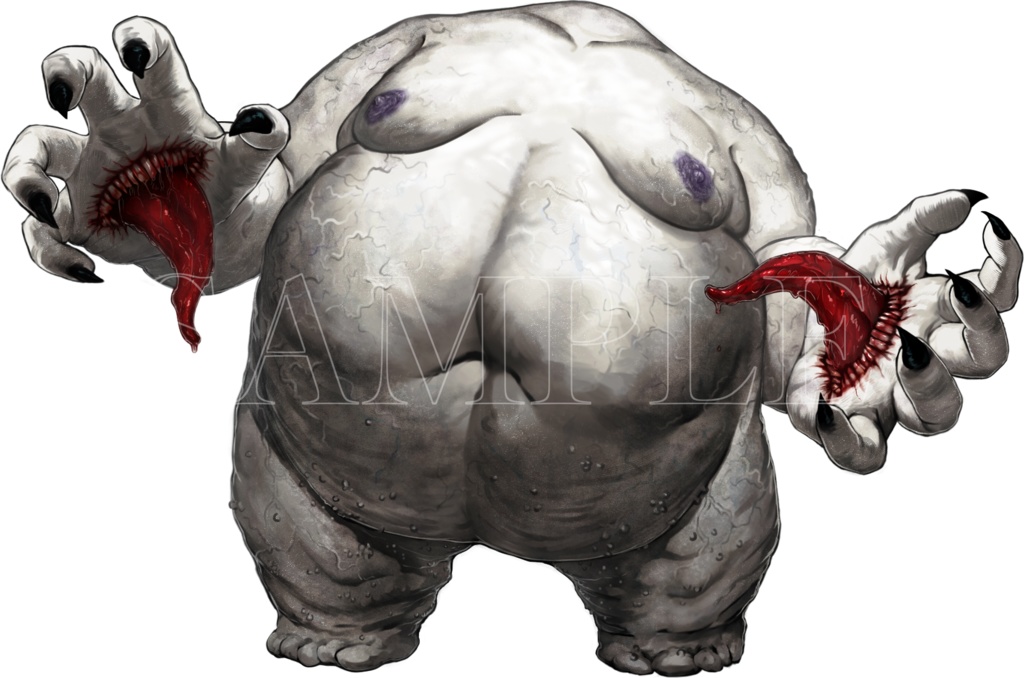 【クトゥルフ神話生物素材】イゴーロナク(健全な乳首・マイクロビキニ差分あり)