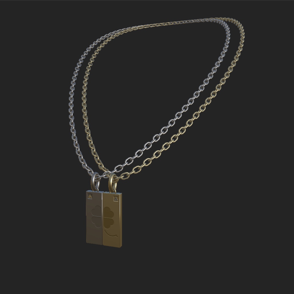 ペアネックレス(クローバー)