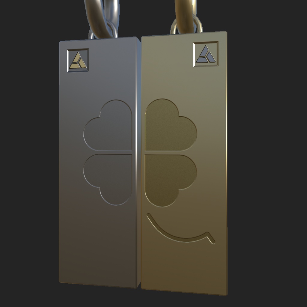 ペアネックレス(クローバー)