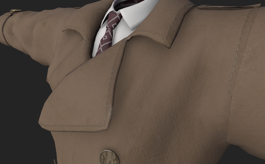 【VRChat向け衣装】トレンチコート