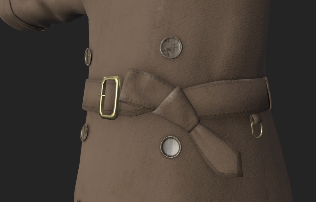 【VRChat向け衣装】トレンチコート