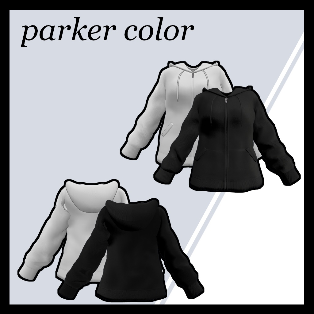 シンプルパーカー&デニムショートパンツ