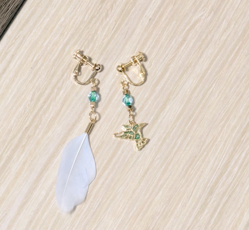 【非公式】ハミングバードモチーフイヤリング