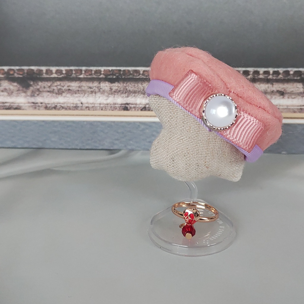 *ハンドメイド*10㎝ぬいぐるみ用ベレー帽PP