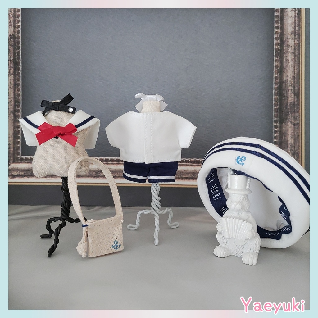 10センチぬい用セーラーセットパンツスタイル