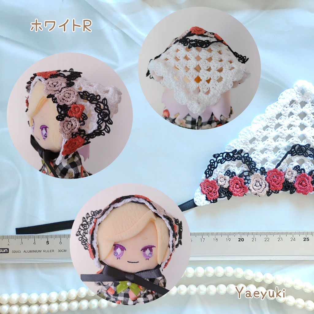 ハンドメイド*バラのバブーシュカ10センチぬい用