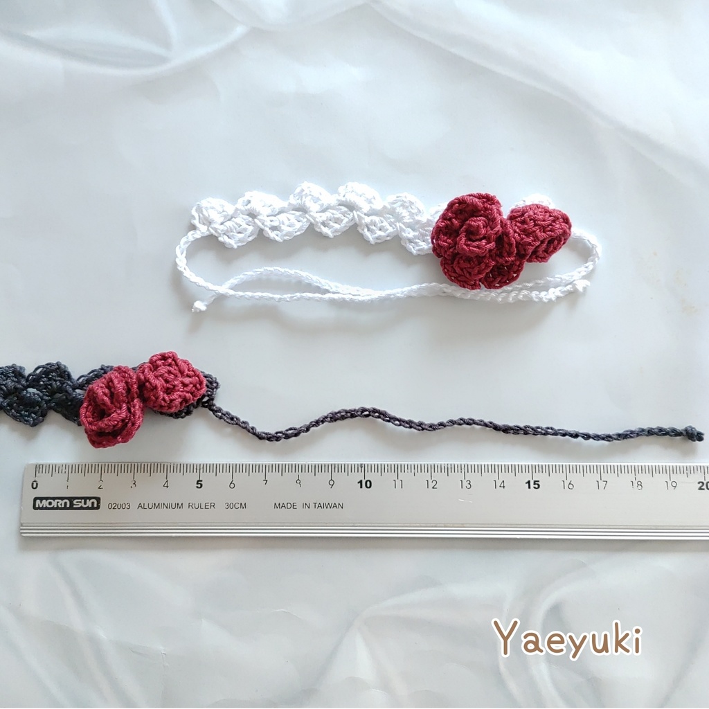 ハンドメイド*バラのヘアバンド10センチぬい用