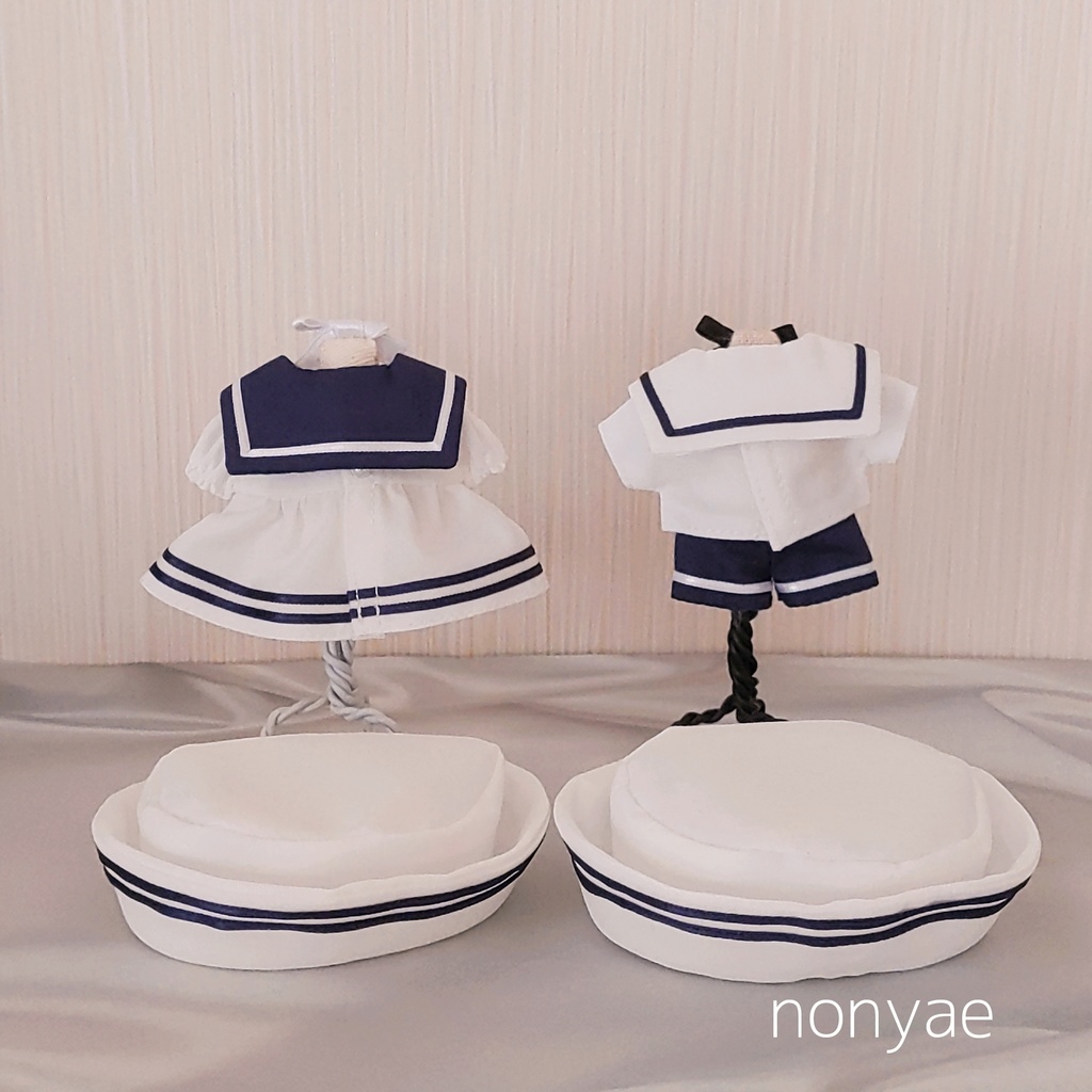 ハンドメイド*セーラー服ペアセット10センチぬい用