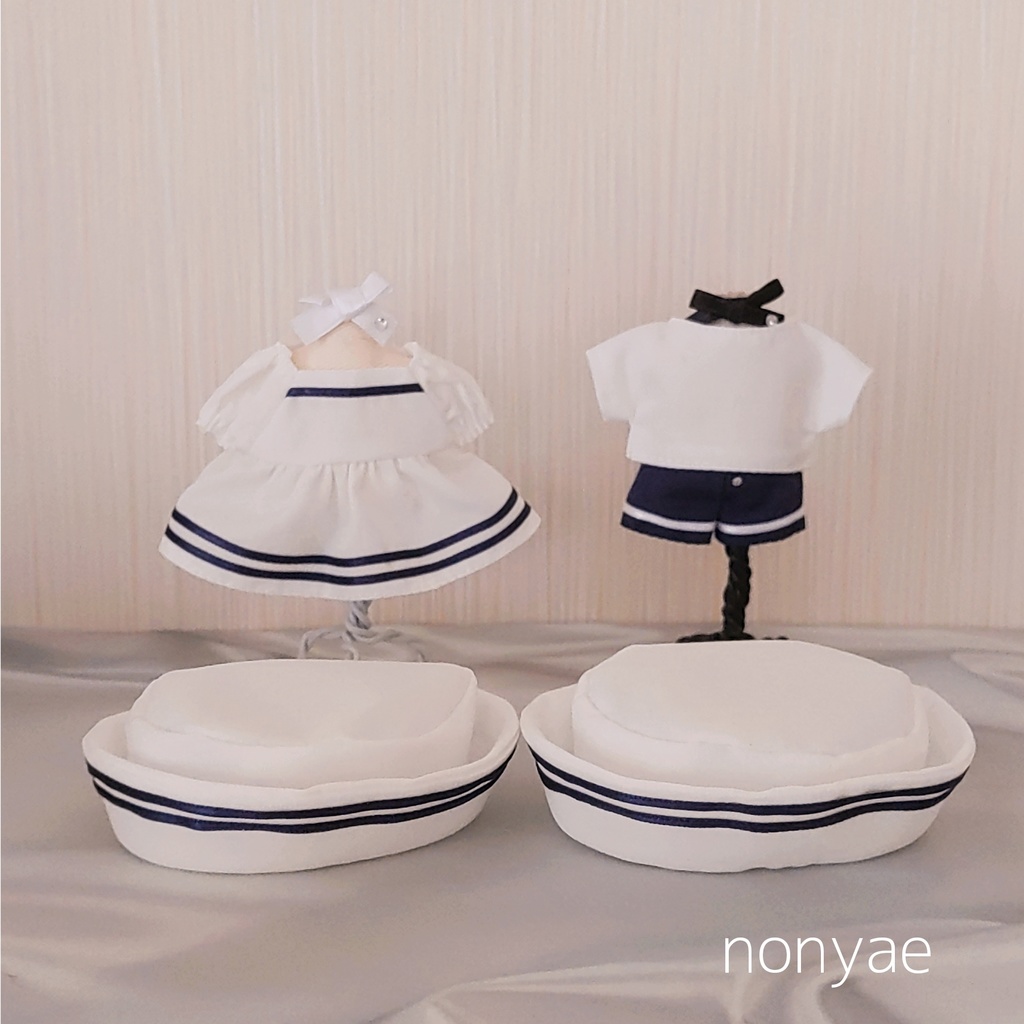 ハンドメイド*セーラー服ワンピース10センチぬい用