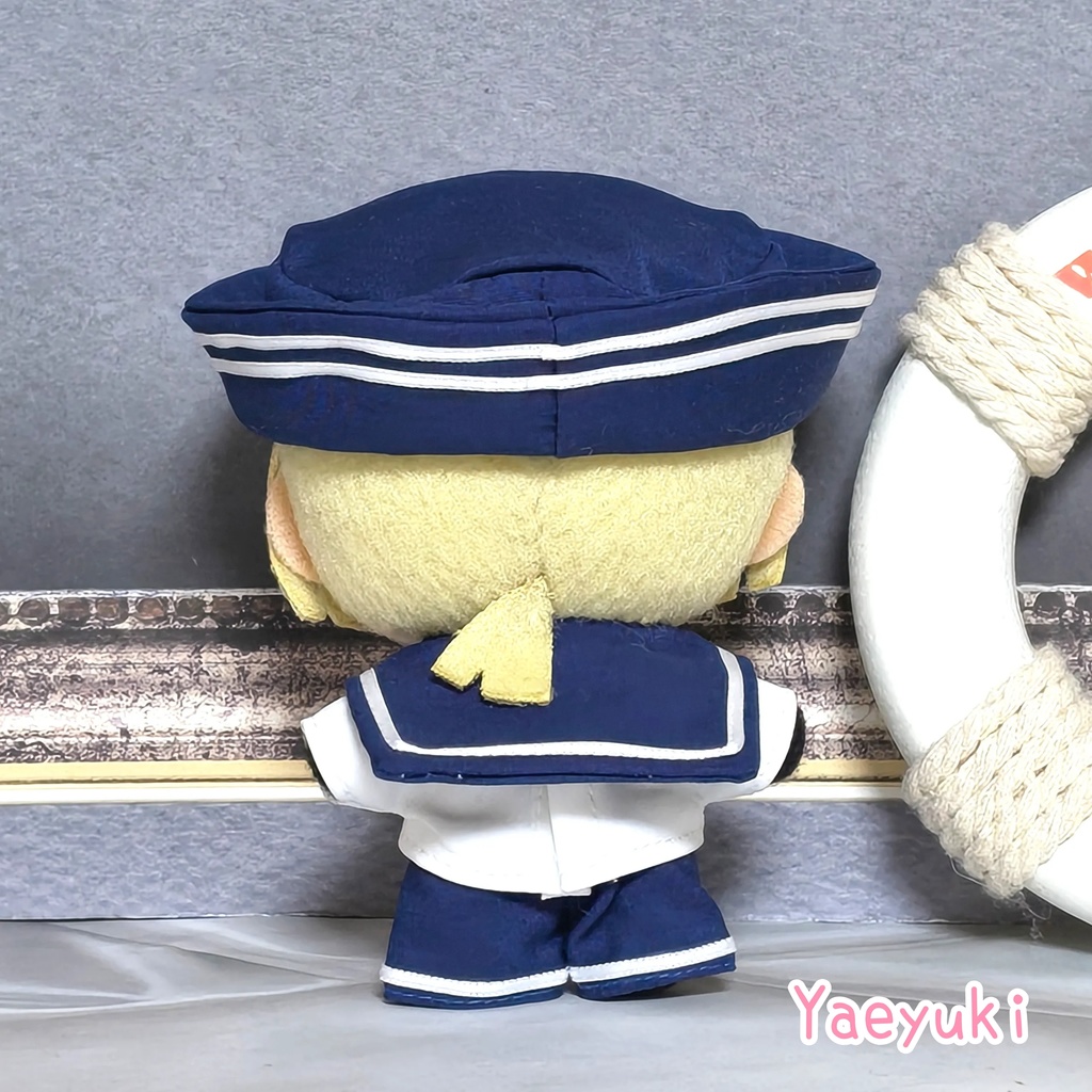 訳あり価格*ハンドメイド*10センチぬい用セーラー服シャツ&パンツセット