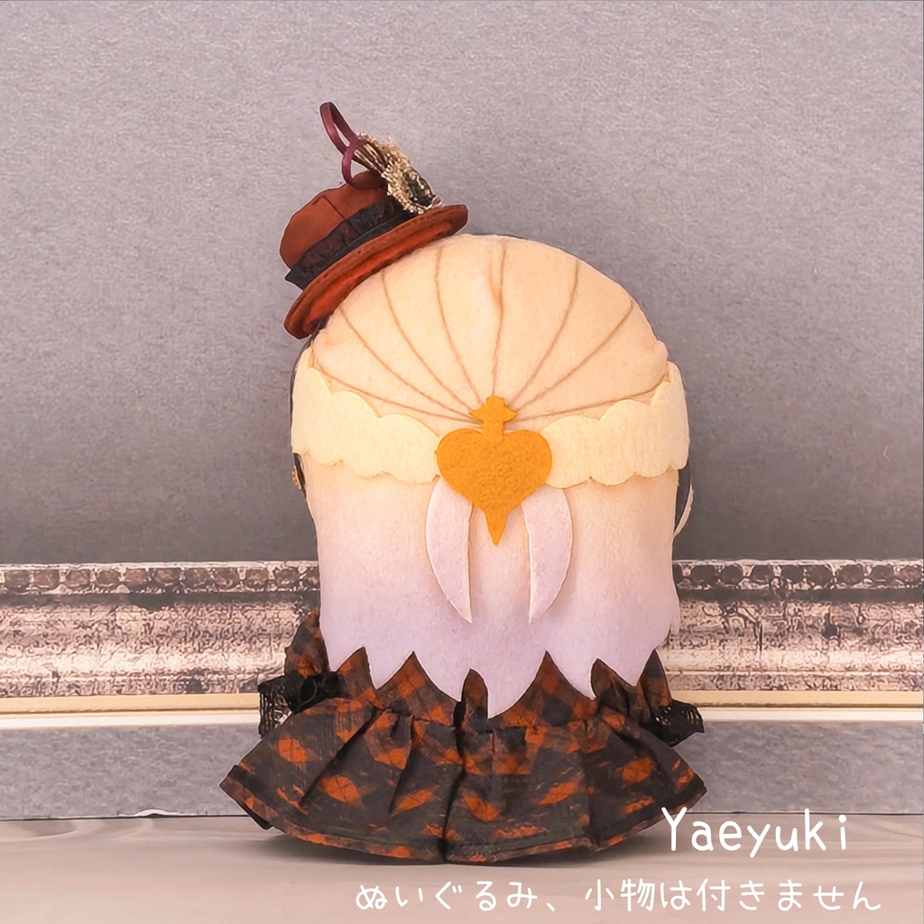 ハンドメイド*ワンピース&小さなお帽子スチームパンク風*10センチぬい用