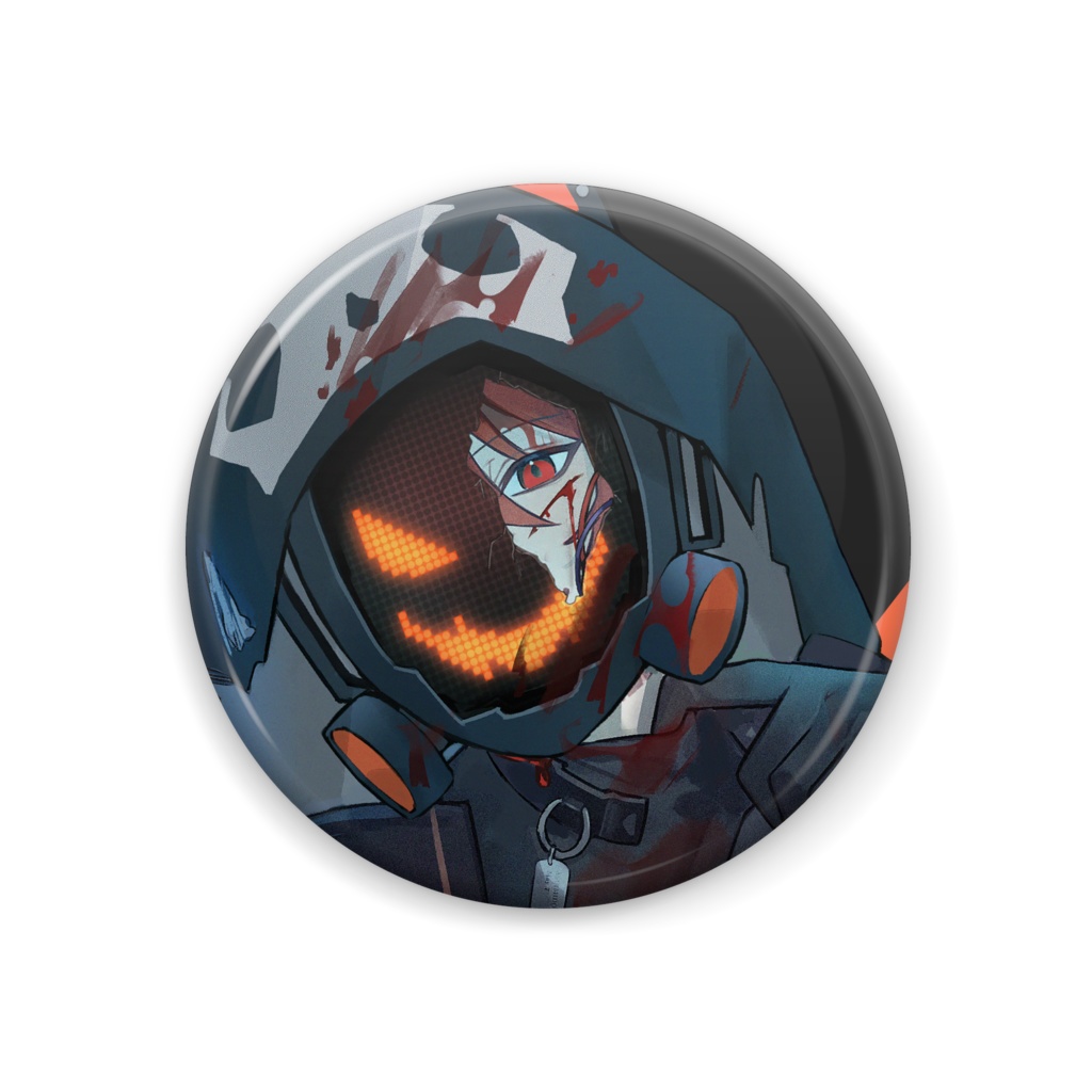 犬影勇燈キービジュアル仮面缶バッジ