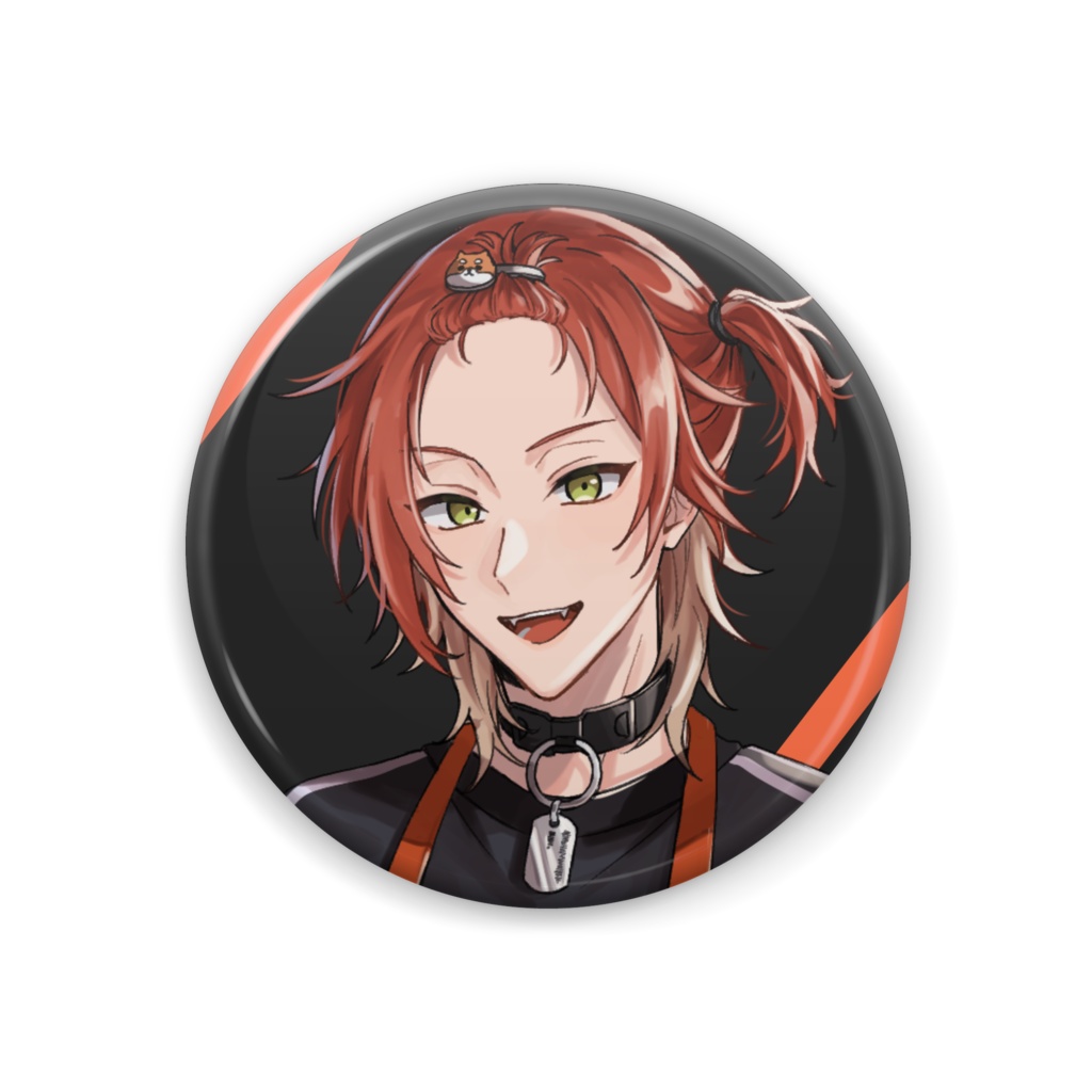 犬影勇燈エプロン姿立ち絵缶バッジ