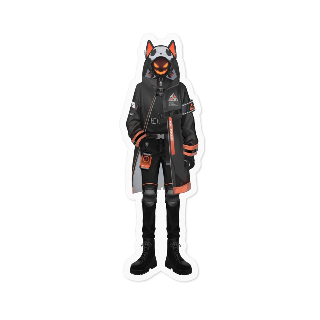 犬影勇燈仮面立ち絵ステッカー