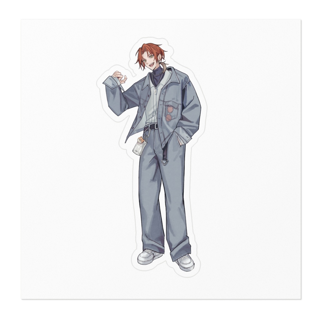 犬影勇燈誕生日ローポニテ立ち絵ステッカー