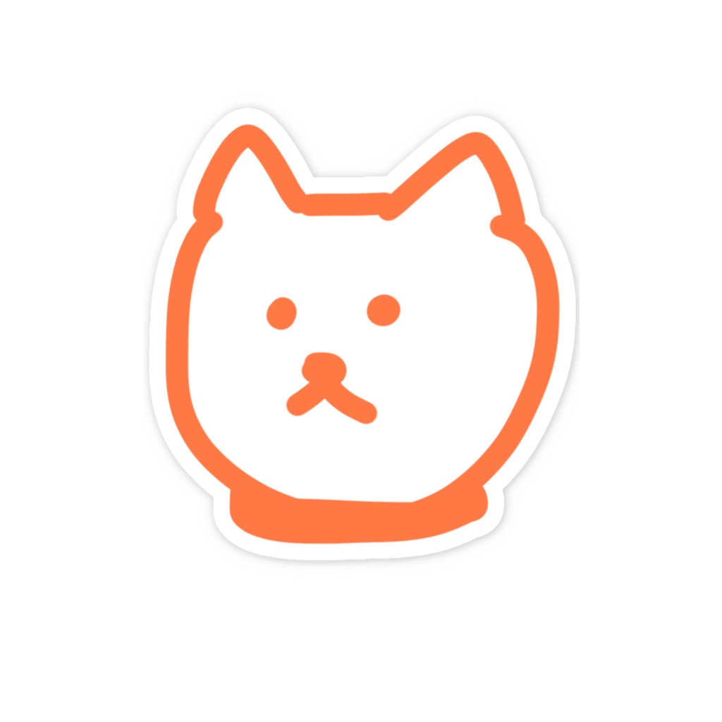 虚無犬スマホステッカー