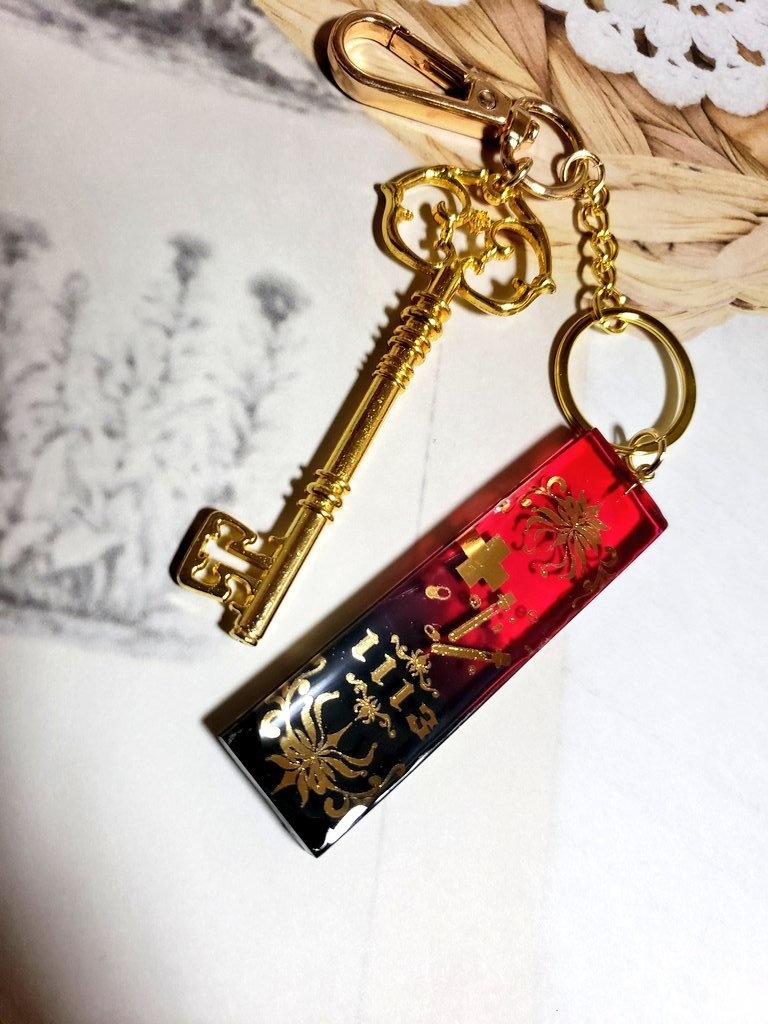 担当執事の絵札キーホルダー