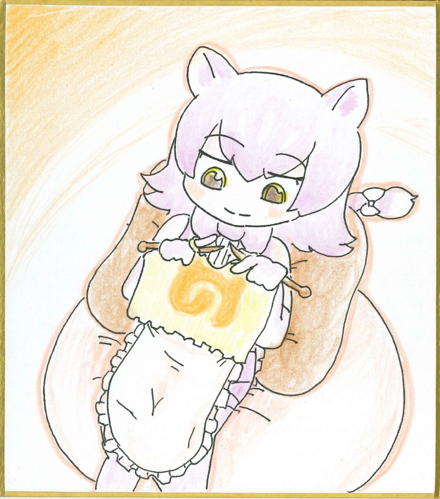 ピーチパンサー　けものフレンズ色紙
