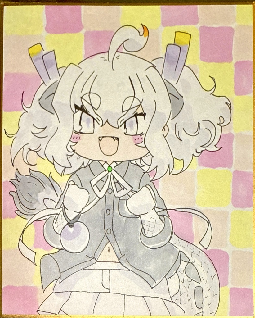 白龍　けものフレンズ色紙