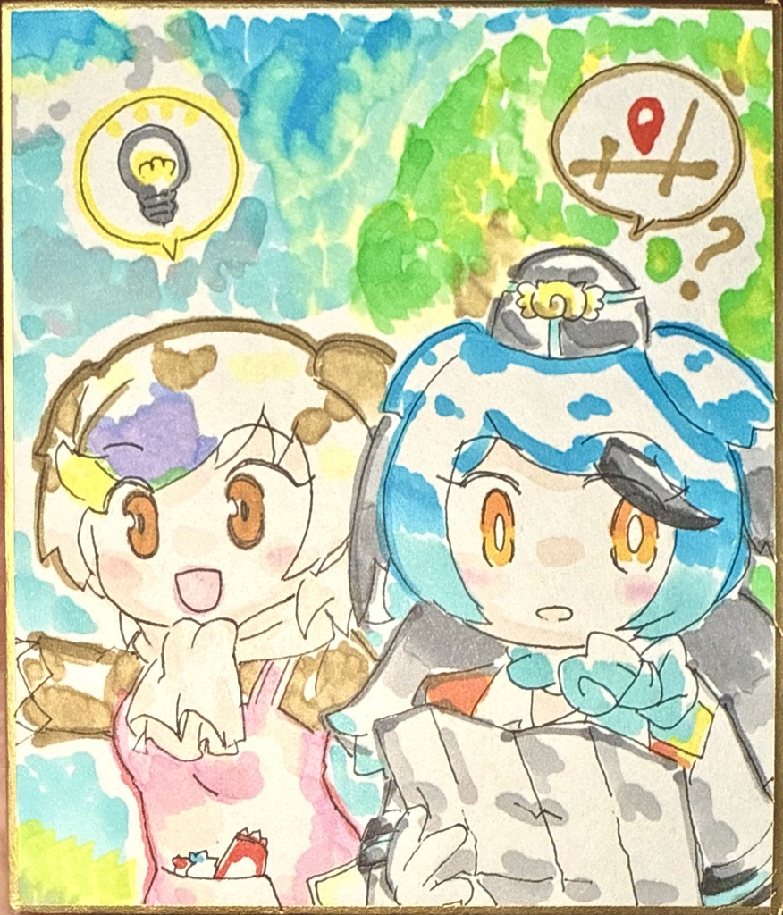 リョコウバト・カルガモ けものフレンズ色紙