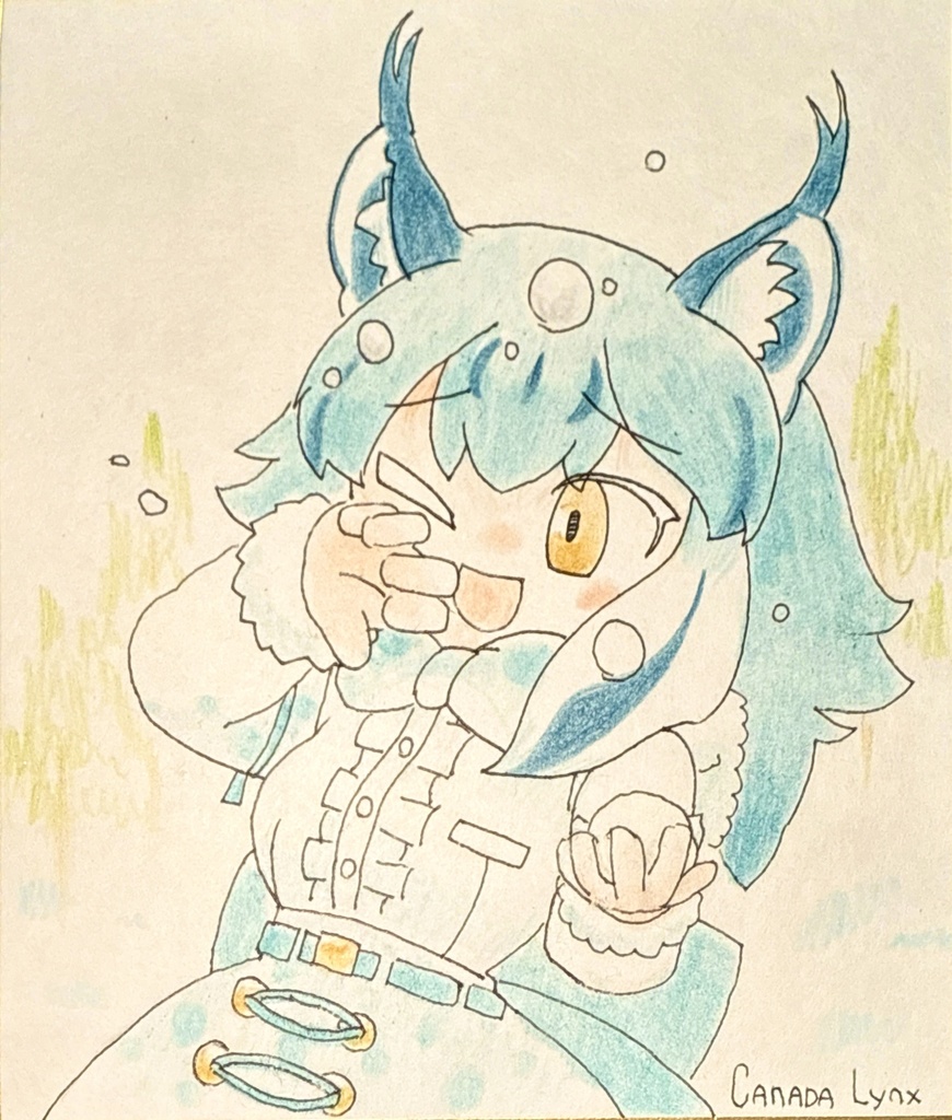 カナダオオヤマネコ　けものフレンズ色紙