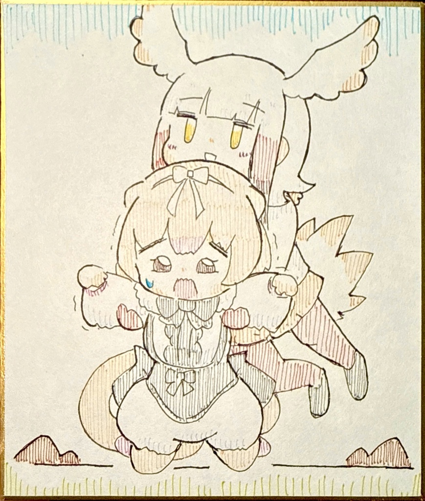 トキ　ヒメアリクイ　けものフレンズ色紙