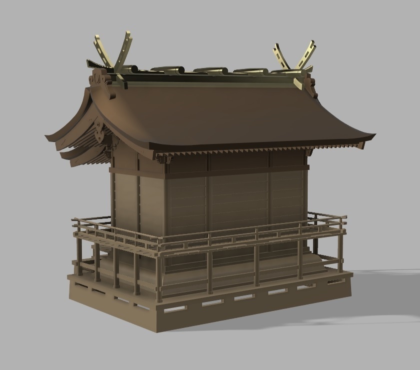 神社 切妻造り・三間社・本殿