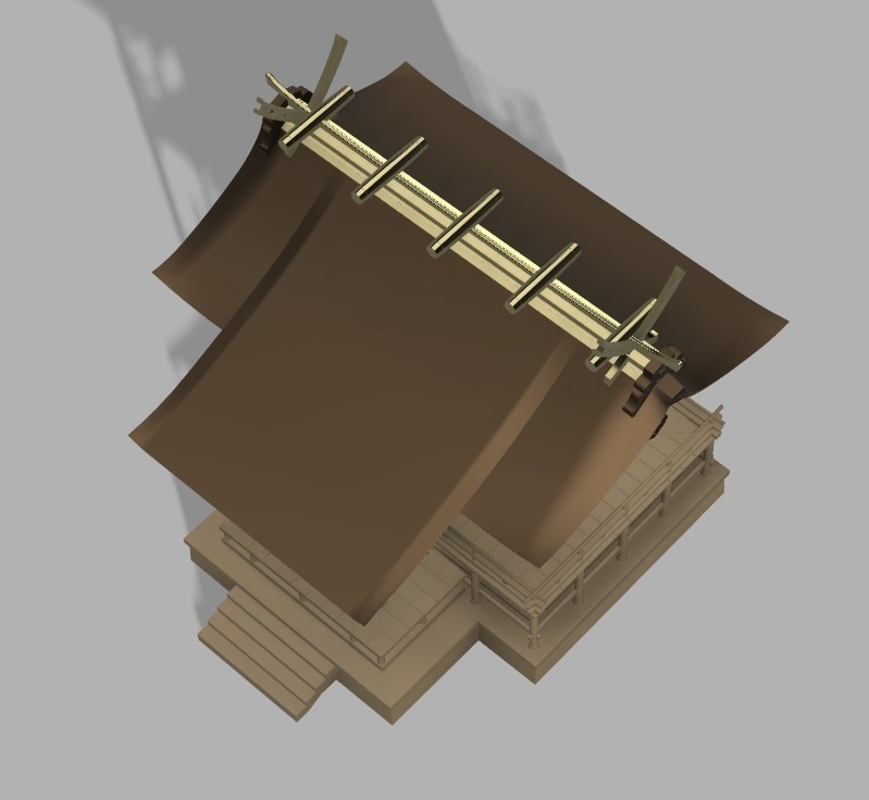 神社 切妻造り・三間社・本殿