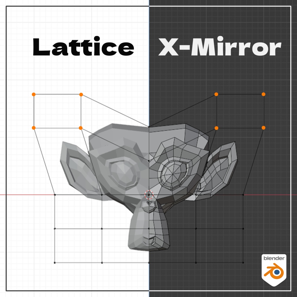 Blender Addon 「ラティス X-ミラー / Lattice X-Mirror」